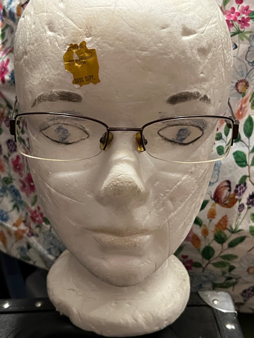 Guess Half-Rim Rectangular Glasses in Gold and Black